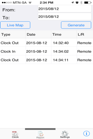 ERS Mobile Clock screenshot 2
