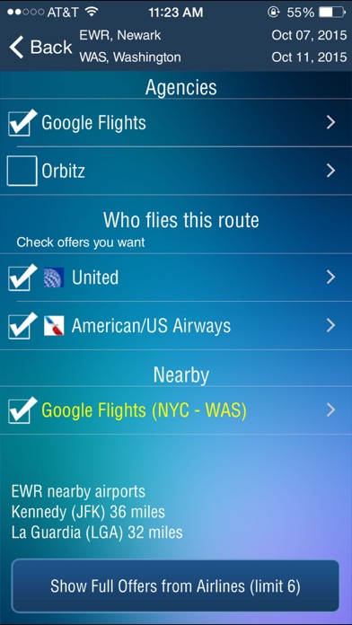 Newark Airport (EWR) Flight Tracker Screenshot 4