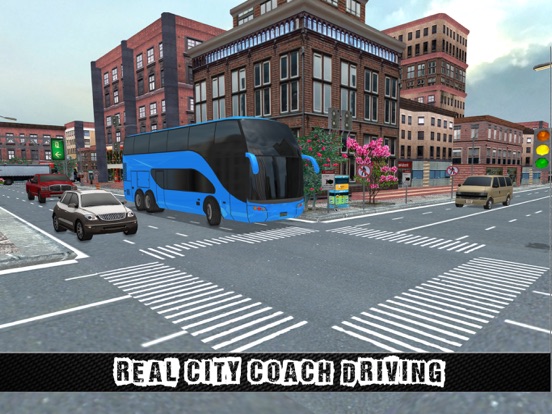 Real City Coach Bus Driver Simulator 3D iPad screenshot