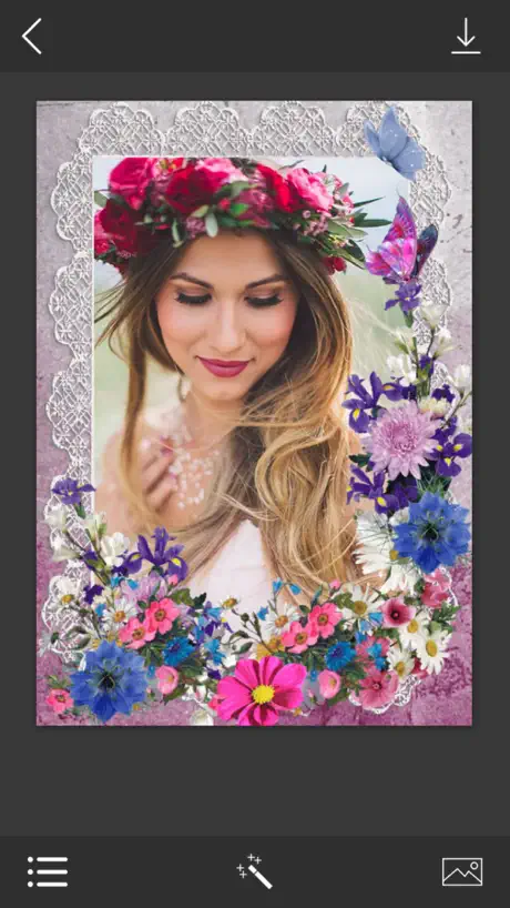 Love Flower Photo Frame - Photo frame editor