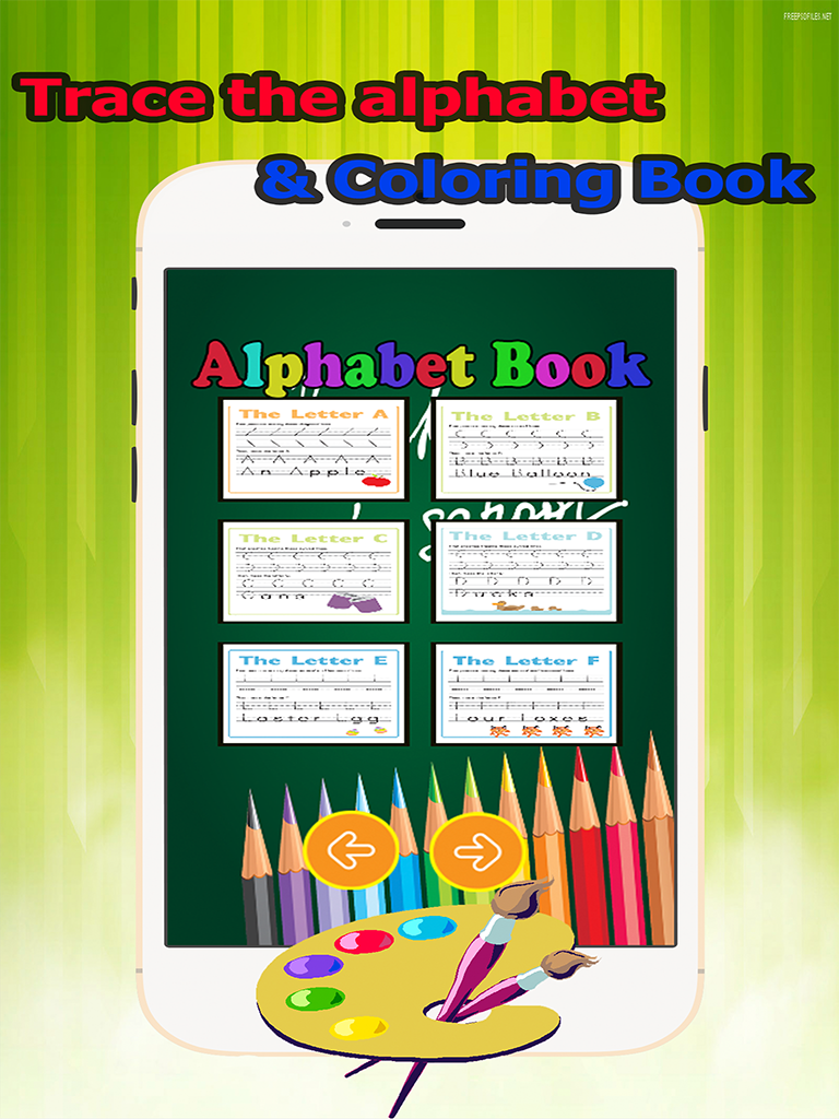 Trace Alphabet Coloring Book grade 1-6: ABC learning games easy coloring pages free for kids and toddlers screenshot 7