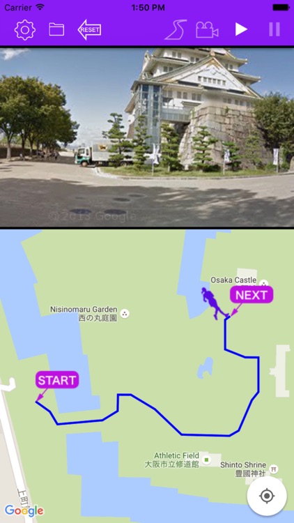 Course Preview App - picturization of running scene