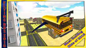 School Bus Jet 2016 – Flying Public Transport Flight with Extreme Skydiving Air Stunts screenshot #1 for iPhone