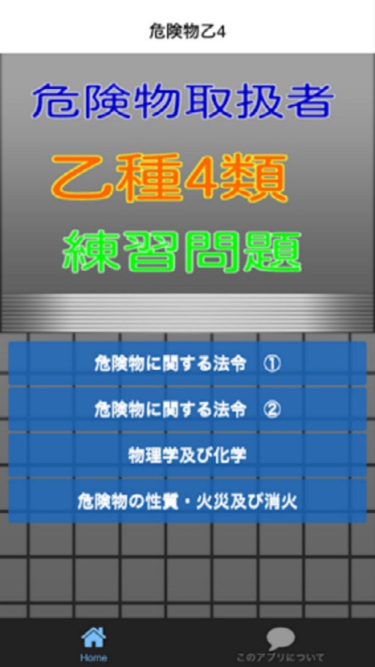 危険物取扱者　乙種第４類　【練習問題】