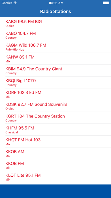 Screenshot #1 pour Radio New Mexico FM - Streaming and listen to live online music, news show and American charts from the USA