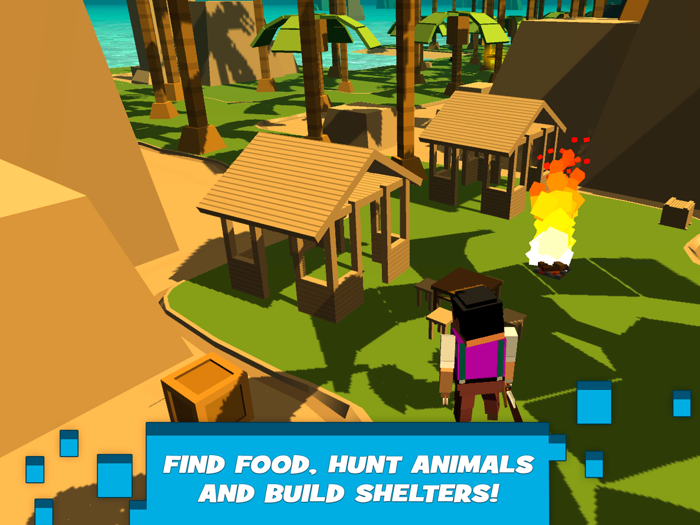 Top Down Island Survival Simulator 3D