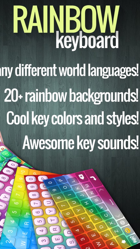 #2. Rainbow Keyboard Changer – Cool Emoji Keyboard.s with Beautiful Color.ful Themes and Fonts (iOS) 由: Sandra Djukic