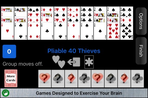 Pliable 40 Thieves Solitaire screenshot 2