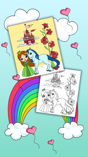Unicorn coloring book for kids -paint & color fantastic anim(圖2)-速報App