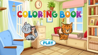 かわいい猫のぬりえ - 子供のための教育ぬりえゲームのおすすめ画像1