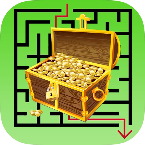 The Labyrinth Coloring Book: Learn to find the treasure in maze, Free games for children app icon