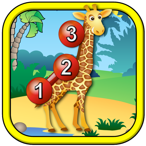 Kids Animal Connect the Dots Puzzles - educational dot to dot numeracy game for preschool children