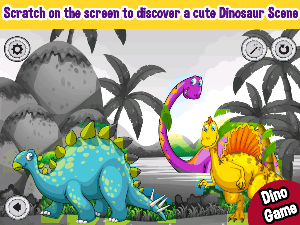 Dinosaurs Scratch & Paint Color Games screenshot 7