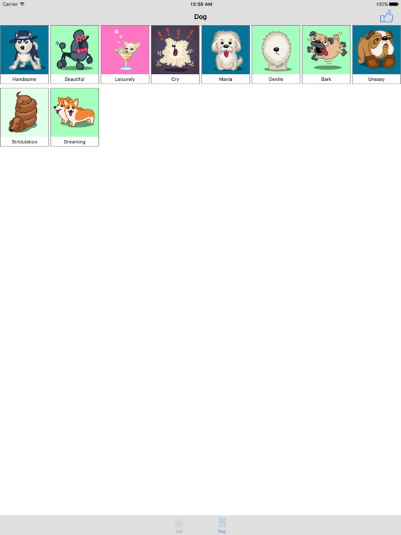 Cat Dog Sounds iPad screenshot 2 - Utilities app