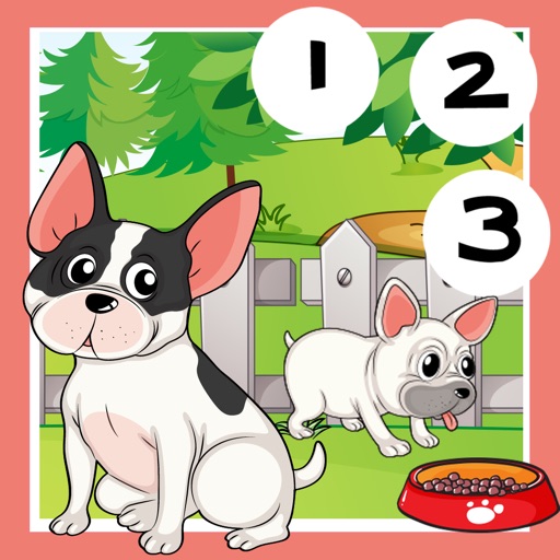 123 Count-ing Number-s Kids Game-s: Free Play-ing & Brain Training With Dogs Icon