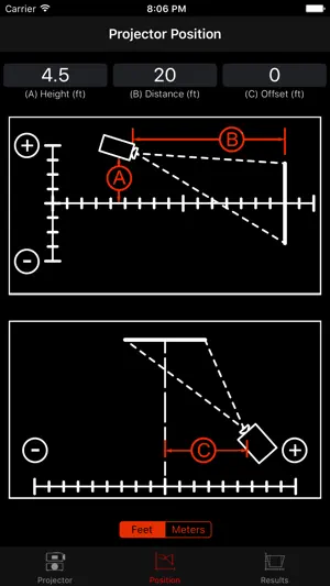 ProjectorCalc screenshot 2