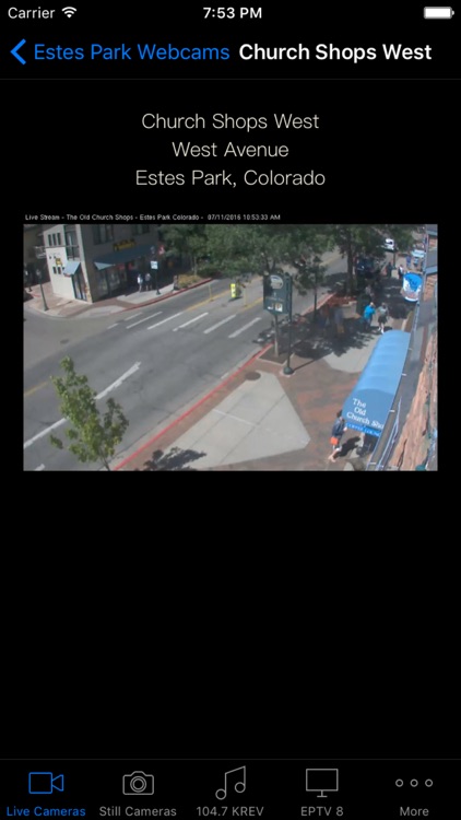 Estes Park Webcams for iPhone