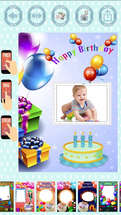 Happy birthday frames to create cards with photos screenshot-3