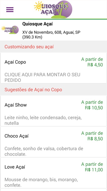 Quiosque Açaí - Delivery