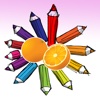 Fruits Coloring Book - digital drawing and paint for kids