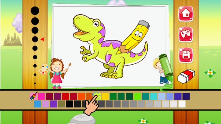 Dinosaur Coloring Book - Dino drawing and painting for kids games