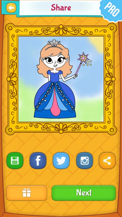 Princess Coloring Games for Kids - Colouring Book for Girls PRO screenshot-1