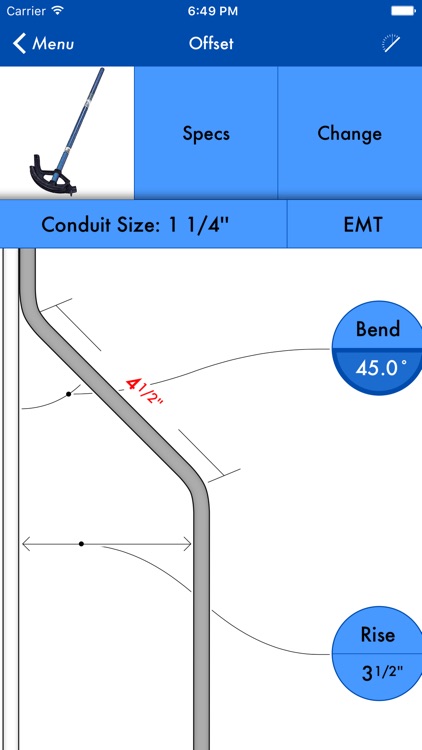 QuickBend: Free Conduit Bending Calculator screenshot-4