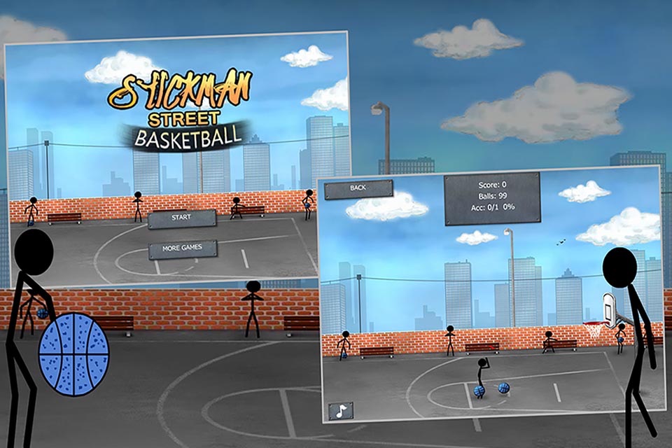 Stickman Street Basketball screenshot 2