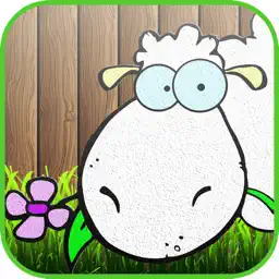 Tiny Sheep Farm Coloring Book : Color Your pages and Paint the Animals of the Farm Drawing and Painting Games for Kids app icon