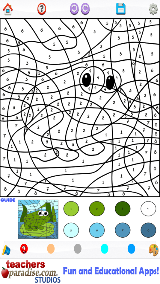 #3. Color By Number Coloring Games (iOS) 由: TeachersParadise.com