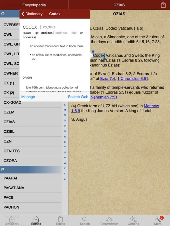 Screenshot #1 for 15,000 Bible Encyclopedia Easy