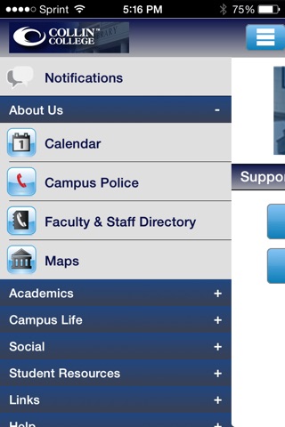 Collin College screenshot 2