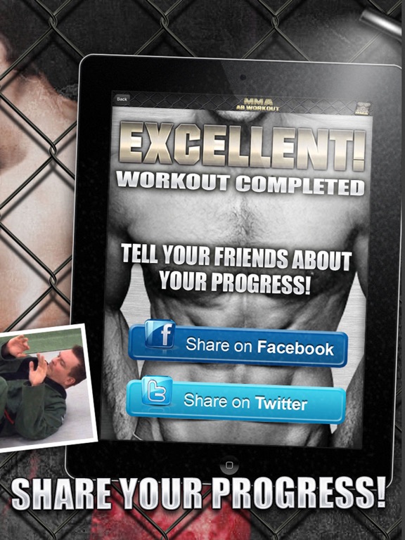 Ab Workouts MMA+ FREE Core Strength Abdominal Flex iPad screenshot