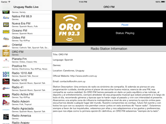 Screenshot #4 pour Uruguay Radio Live Player (Montevideo / Spanish / español)