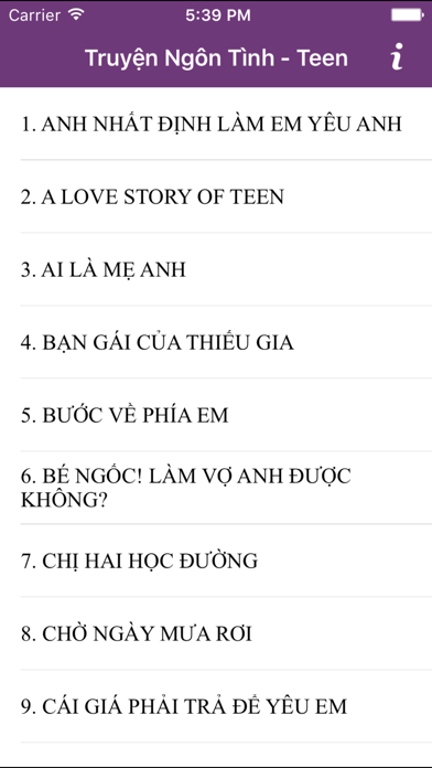 Screenshot #1 pour Ngôn Tình Teen Offline Hay Nhất Hot Nhất