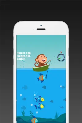 Game screenshot Monkey Fishing Catch Big Fish Game For Kids hack