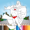 Heroes Coloring Book Paint The Hero Game Kids