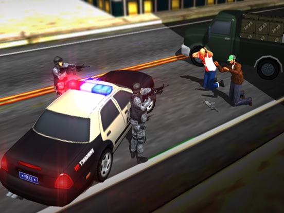 Police chase Car driving 3D simulator free iPad screenshot