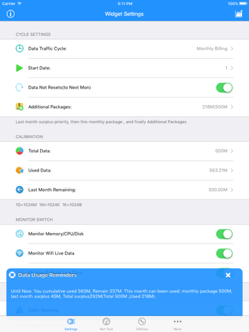 Screenshot #6 pour My Data Usage Widget Pro