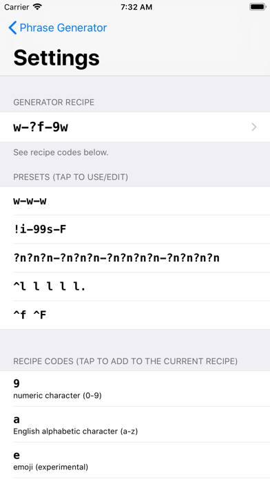 Screenshot 3 of Phrase Generator App