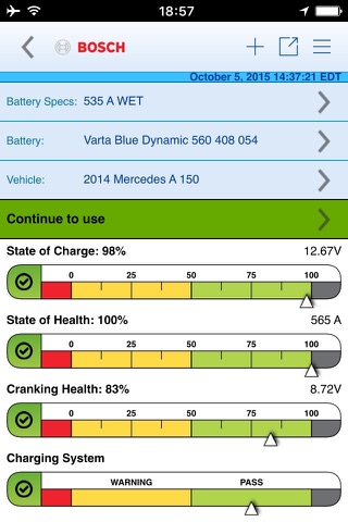 BAT 320 Smart Battery Tester screenshot 2