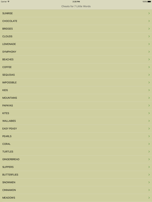 Screenshot #4 pour Cheats for 7 Little Words