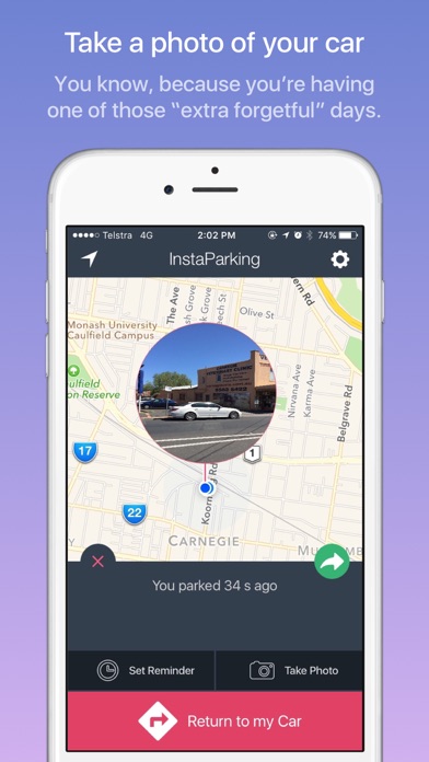 Screenshot #2 pour InstaParking - car park tracking and parking reminders made easy!