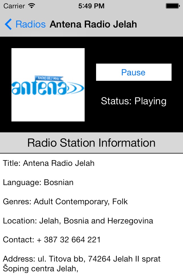 Bosnia and Herzegovina Radio Live (Босна и Херцеговина, Bosnian, bosanski, босански) screenshot 3