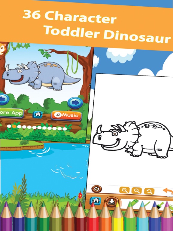 Screenshot #4 pour Dinosaur Coloring Book for Kids & Adultes Jeux Hd