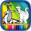 Coloring Book - Dragons and Dinosaurs FREE