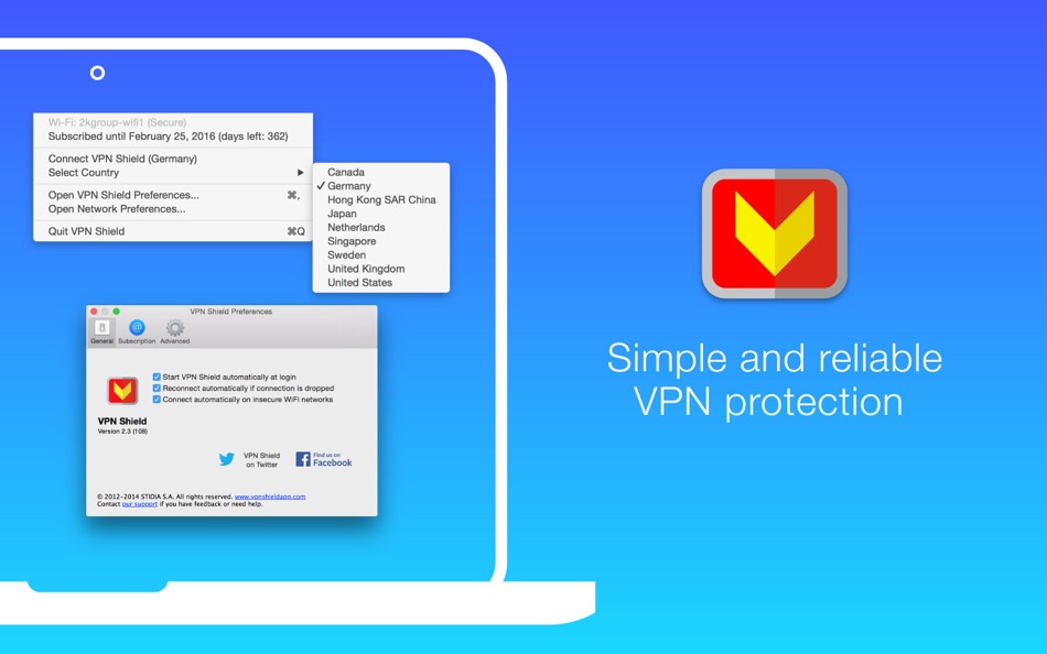 #2. VPN Shield: Internet WiFi Security & Unblock Web (macOS) 게시자: Defendemus sp. z o.o.