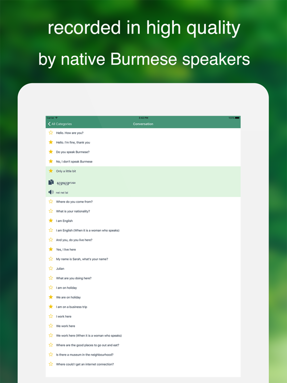Screenshot #5 pour Speak Burmese - Learn Burmese Phrases & Words for Travel & Live in Myanmar - Burmese Phrasebook