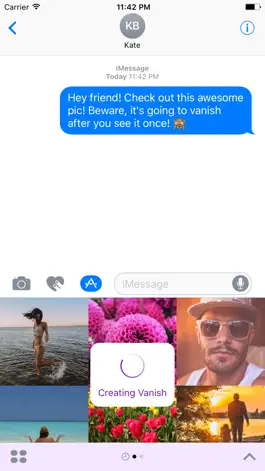 Game screenshot Vanish - Send Self-Destructing Photos in iMessage mod apk