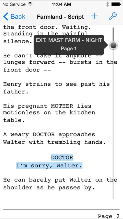 Final Draft Reader